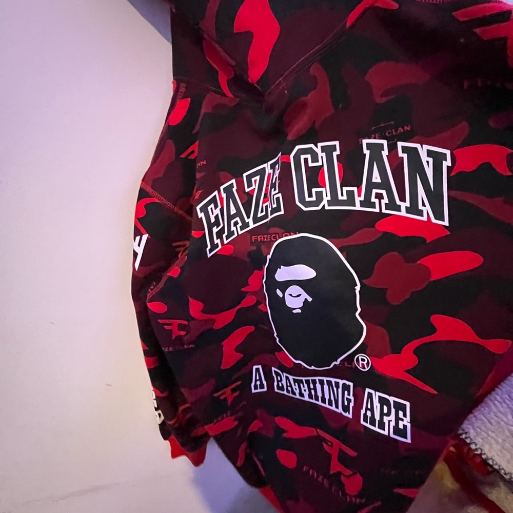 FaZe Clan x A Bathing Ape Red Camo Hoodie